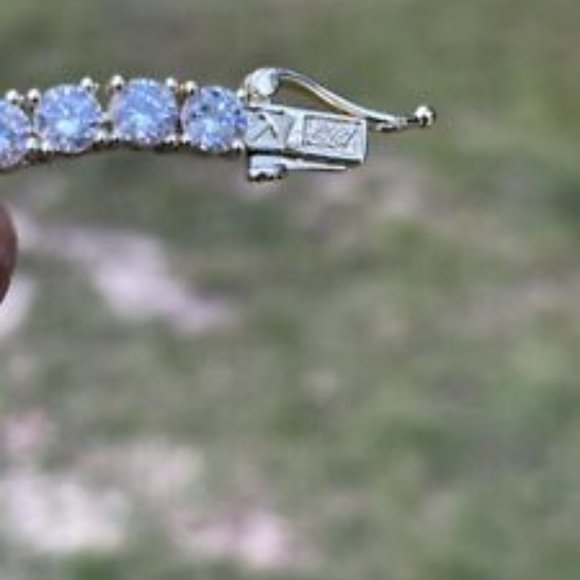 100% Authentic Shop GLD - Tennis Chain (18in) (18k Yellow Gold) - Picture 3 of 5